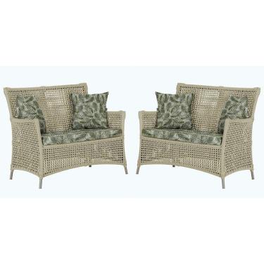 Imagem de 2 Sofás área Externa Igapó Alumínio Fendi Corda Náutica E5 Rami