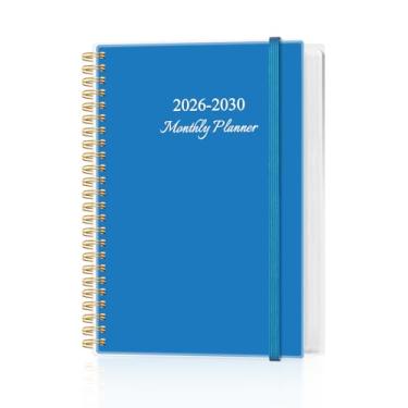 Imagem de Agenda mensal 2026-2030, calendário de cinco anos de setembro de 2025 a dezembro de 2030 com encadernação espiral, bolso interno, fecho elástico, agenda de 64 meses para casa | escola | escritório