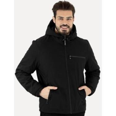 Imagem de Jaqueta Calvin Klein Hooded CK Peito Preta-Masculino
