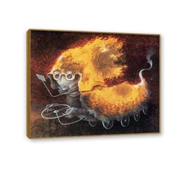 Imagem de Zeichn8u Remedios Varo Decoração de parede As the Volante Impressão em tela Pintura Surrealismo Arte de parede Decoração de casa Remedios Varo Poster Presente para quarto sala de estar 90 x 70 cm (36