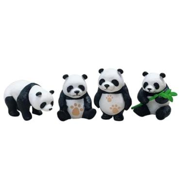 Imagem de Milisten Conjunto de 4 Miniaturas de Pandas para Jardim de Fadas E Paisagismo Diy — Pequenos Enfeites para Terrários, Vasos de Suculentas, Decoração de Mesa E Quarto Infantil, Suprimentos para
