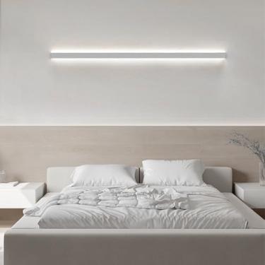 Imagem de GZZBMY Lâmpadas de Parede LED Interior Moderno Minimalista Design Longo Alumínio Arandela Corredor Lâmpada para cima e para Baixo Iluminação de Parede Quarto Sala de Estar Escadaria Restaurante (Luz
