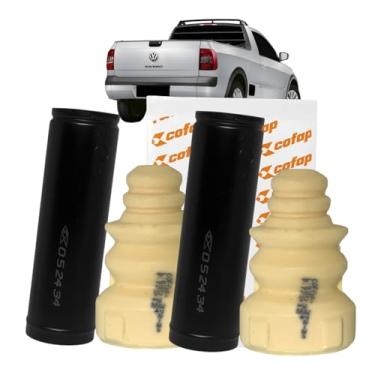 Imagem de 2 Kit Batente Coifa Traseiro KSC01108S Compatível com Saveiro G5 G6 G7 Cross Trooper 2010 a 2020