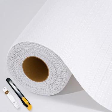 Imagem de Forros de prateleira para armários de cozinha não adesivos, papel de prateleira espesso, antiderrapante, impermeável, lavável para gaveta, cômoda, despensa, prateleira, protetor de banheiro