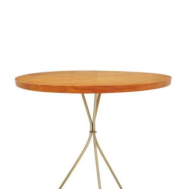 Imagem de Tampo Redondo Mesa Decoração Bistrô Madeira Pinus 45cm - DECOR AJM