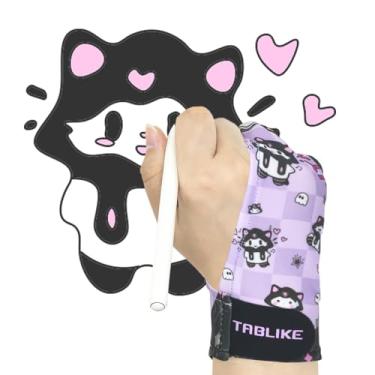 Imagem de Luva de desenho digital, luva de artista com rejeição de palma de 3 camadas para tablet de desenho gráfico, iPad, esboço, adequada para mão direita e esquerda, tamanho M (pacote com 1), rosa