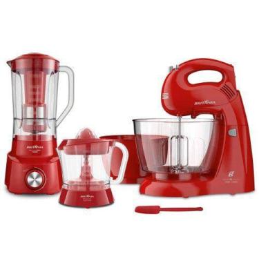 Imagem de Kit Liquidificador Batedeira e Espremedor Cozinha BKT54V Britânia - Br