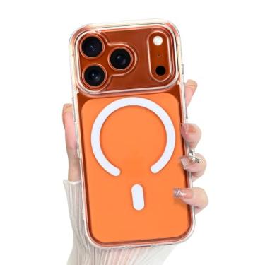 Imagem de Bonoma Capa para iPhone 17 Pro Max, traseira cristalina, suporte magnético para capa à prova de choque MagSafe, proteção de alta qualidade para capa de telefone -Cystal