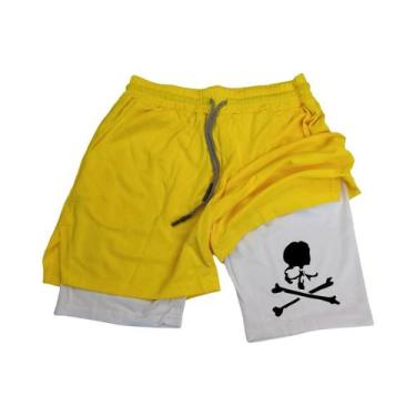 Imagem de Shorts Masculinos Esportivos 2 Em 1 Com Secagem Rápida E Respiráveis P