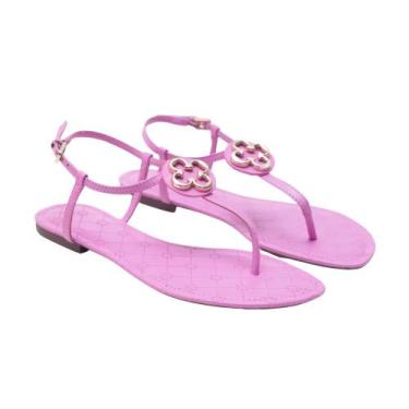 Imagem de Sandália Feminino Rasteira Capodarte 4015672, Rosa, 35