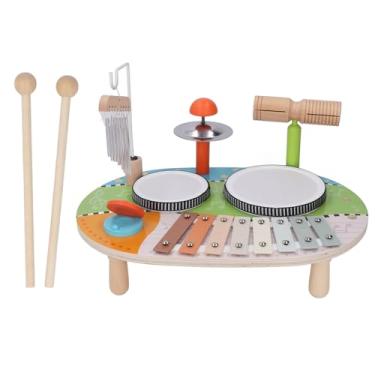 Imagem de Aramox Instrumentos de Percussão para CriançAs Conjunto de Bateria para Bebês Conjunto de Bateria de Carrilhão de , Brinquedo Educacional de Iluminação Musical Multifuncional para