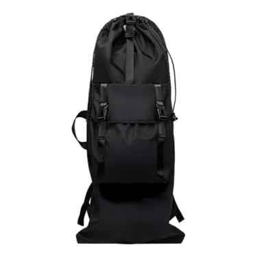 Imagem de Generic Mochila para Skate/Longboard, Bolsa de Transporte Multifuncional, Portátil, com Alças Ajustáveis, Mochila de Viagem para Skate para Adultos, Preto