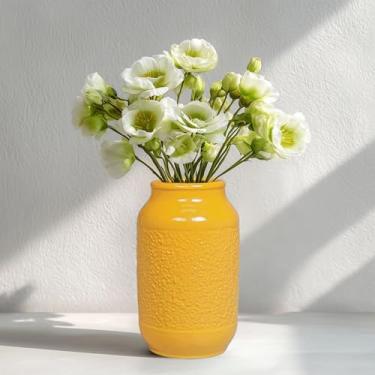 Imagem de Vaso de cerâmica amarelo de 23 cm