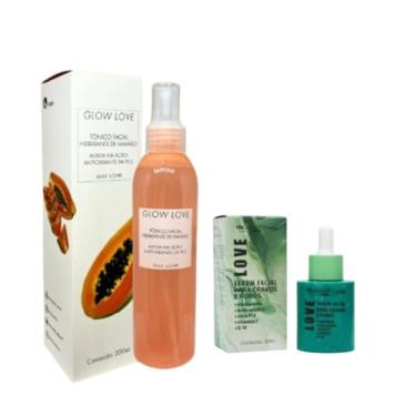 Imagem de Max Love Sérum Facial para Cravos e Poros Love com Tônico Facial de Mamão Glow 200ml, Controle de Oleosidade e Redução de Poros