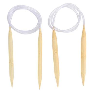 Imagem de Conjunto de agulhas de tricô circulares CUOFYUNL 2 unidades, suéter de bambu, tapetes, ferramentas de acessórios de tecelagem