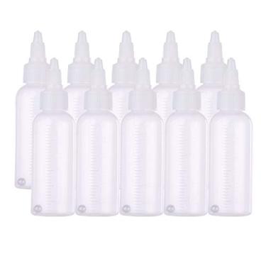 Imagem de 10 peças 65ml Garrafas de Armazenamento Tinta para Airbrush Potes Squeeze Plásticas com Linha Escala Arte Artesanato Líq