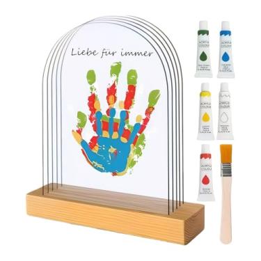 Imagem de Kit de Moldura de Impressao de Mao da Familia DIY | Decoração de Mesa Lembrança da Família,Moldura Artesanal de Impressao de Mao DIY | Para Bebe e Pais Avos Primeiro Aniversario Pai Natal Sala Quarto