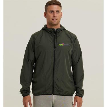 Imagem de Jaqueta Corta Vento Masculina Repelente a Água WSS Brasil Gym Never Give Up-Masculino