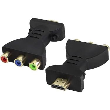Imagem de ZdyCGTime - Adaptador de áudio e vídeo HDMI RCA, divisor de 3 vias, conversor de interface adaptador de áudio AV HDMI para 3 RCA, adequado para PC, HDTV, DVD, projetor, etc.