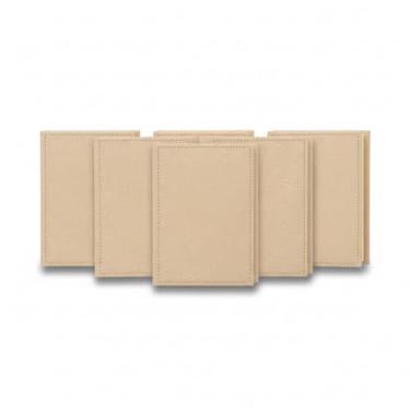 Imagem de Caderno Executivo Mini com Capa Dura, 50 Folhas sem Pauta, Sticky Notes Inclusos, 10,5 x 8 x 1,2 cm, Cores Sortidas em Verde, Marrom e Bege (5, Bege)