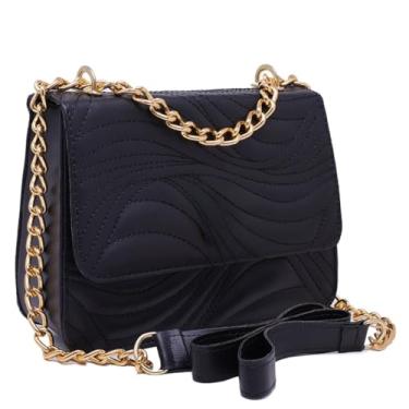 Imagem de Bolsa Feminina Pequena Alça De Corrente Transversal (Preto)