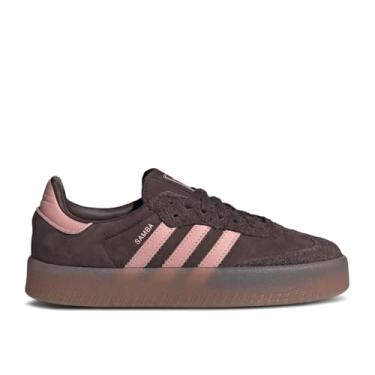 Imagem de adidas Originals Sapatos Sambae Femininos, Marrom escuro/Wonder Mauve/Gum M8, 39