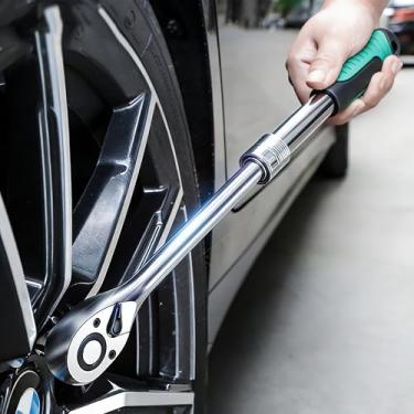 Imagem de Conjunto de catraca de soquete de 1/10.2 cm, chave catraca reversível de liberação rápida de 72 dentes com alça extensível, ferramentas mecânicas para conserto de carros, bricolagem doméstica