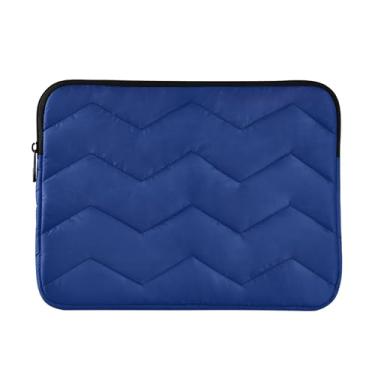 Imagem de Bolsa feminina lisa azul safira para laptop de cor sólida, média à prova de choque, capa protetora para transporte de computador, bolsas de professores de 33 a 13,3 polegadas para mulheres