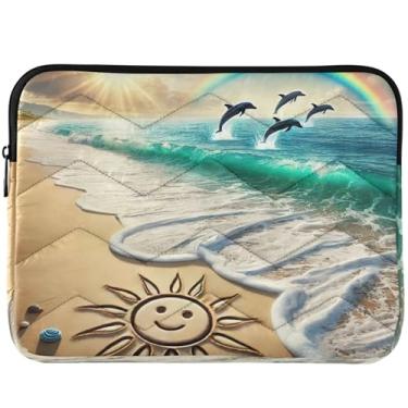 Imagem de Capa para laptop Summer Beach Ocean Coastal fofa capa para laptop universal 13-14 polegadas acessórios de computador para Macbook Pro capa de 13 polegadas