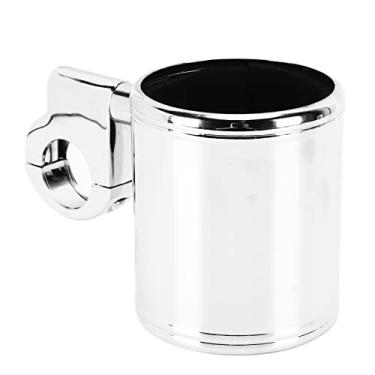 Imagem de Generic Suporte de Copo para Guidão de Motocicleta Durável Cromado Ajustável para Atv Alça Universal de 22 a 32 Mm Ideal para Entusiastas de Motocicletas Material de Liga de Alumínio