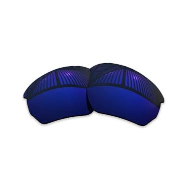 Imagem de MYCOURAG Lentes de reposição polarizadas com proteção UV para óculos de sol Oakley Flak Beta OO9363 – Azul escuro espelhado revestido polarizado