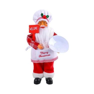 Imagem de Boneco De Papai Noel Em Pé, Enfeite De Natal, Decoração De Janela Para