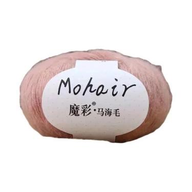 Imagem de Fio De Mohair Macio 25g 160m Para Tricô Manual E Crochê, Lã Para DIY D