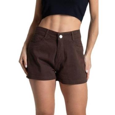 Imagem de Shorts Sarja Sawary - 282004 - MARROM 44-Feminino