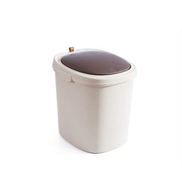 Imagem de Tampa de pressão para lixeira lata de lixo doméstico Liviroom luz de grande capacidade com tampa cesta de papel vaso sanitário balde de armazenamento de lixo caixote do lixo