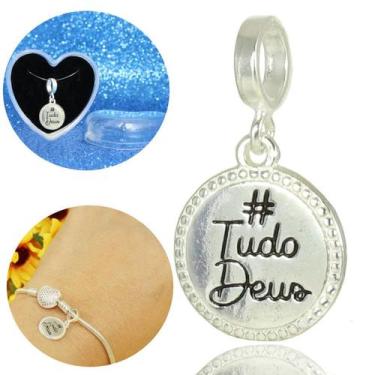 Imagem de Berloque Charms Tudo Deus Pendurar Redondo Prata Legitima - La&Ny Prat
