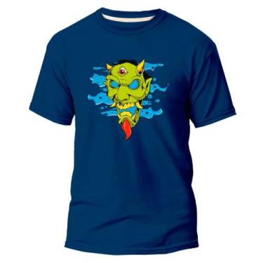 Imagem de Camiseta Básica Algodão Premium Estampa Digital Hell Verde  - Pavesi, 