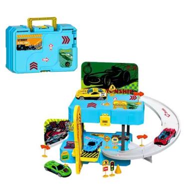 Imagem de maleta policial pista de carrinho brinquedo infantil para menino facil