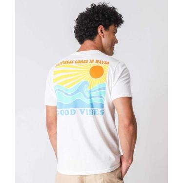 Imagem de Camiseta Masculina Estampa Costas MR Off White-86030, Off white, GG