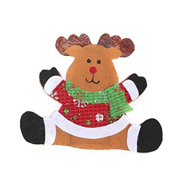 Imagem de Suportes de Talheres Pratos Santa Doces Decor Garrafa Vinho Presente Feriados Festivais Jantar