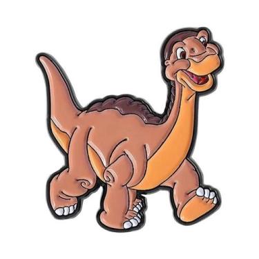 Imagem de Broches De Esmalte Com Tema De Dinossauro Cartoon Com Chapéu De Cowboy