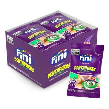 Imagem de Balas De Gelatina Fini Halloween Dentaduras Da Bruxa C/12un 15g