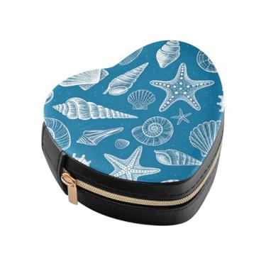 Imagem de Burbuja Mtyxnzmyotuymtnndznzzni5z1l5 Caixa de joias em forma de coração mini estojo de joias de viagem para mulheres e meninas, organizador portátil de armazenamento para brincos, anéis, colares e