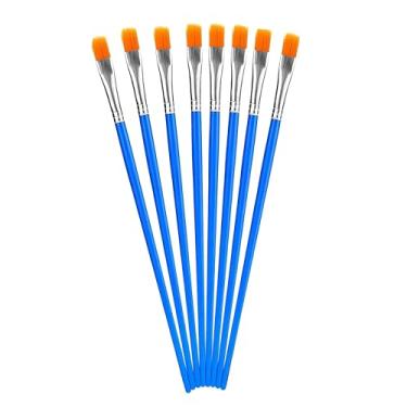 Imagem de Kit 6 Pincéis Artísticos 16,5cm Conjunto Para Pintura Artistica e Artesanato, Cerdas de Nylon e Cabo em Plástico Resistente, Pincel Para Tinta Guache, Pintura Facial, Corporal e Miniaturas