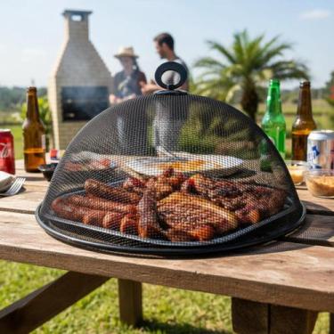 Imagem de Kit Telas Protetora De Alimento Metálica Tampa Pães Alimentos Frutas B