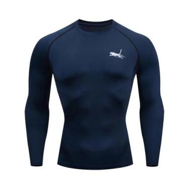 Imagem de Camiseta Masculina De Manga Longa Dry Fit Para Academia, Fitness E Esp