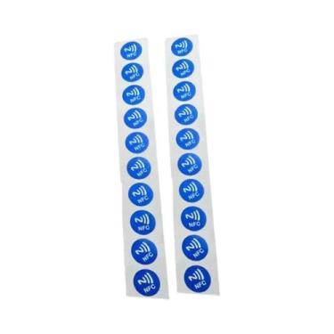 Imagem de Etiquetas NFC Adesivas Azuis 20 50 100 Unidades Programáveis Com Memór