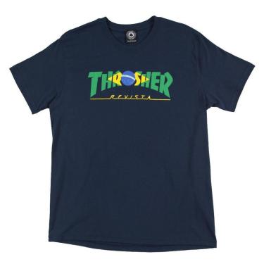 Imagem de Camiseta Thrasher Brazil Revista Multicolor - Masculino-Masculino