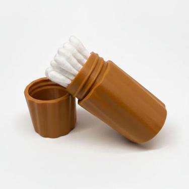 Imagem de Estojo Cotonetes Para Viagem Compacto Com Rosca Impressão 3d - Next 3D