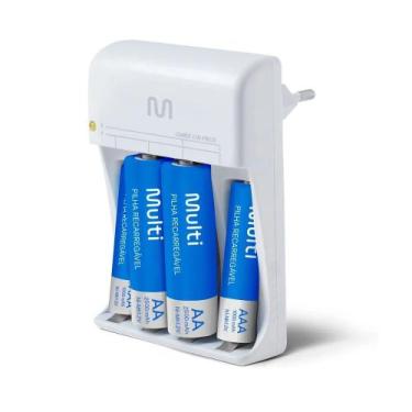 Imagem de Carregador de Pilhas 2 AA + 2 AAA CB045 , MULTILASER  MULTILASER